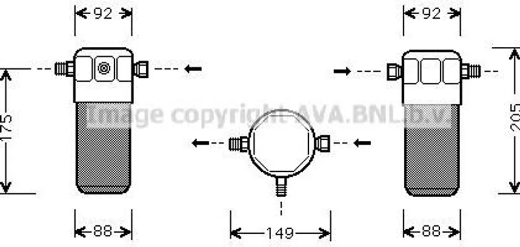 Bouteille Déshydratante Climatisation AVA AID032 Audi A4 8A0820191B
