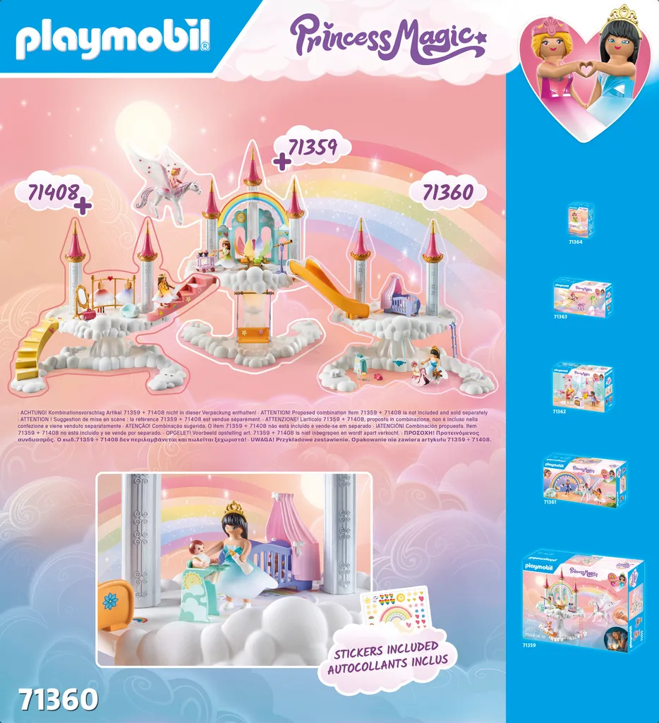 Jouet de construction Nuage de bébé céleste Princess Magic PLAYMOBIL