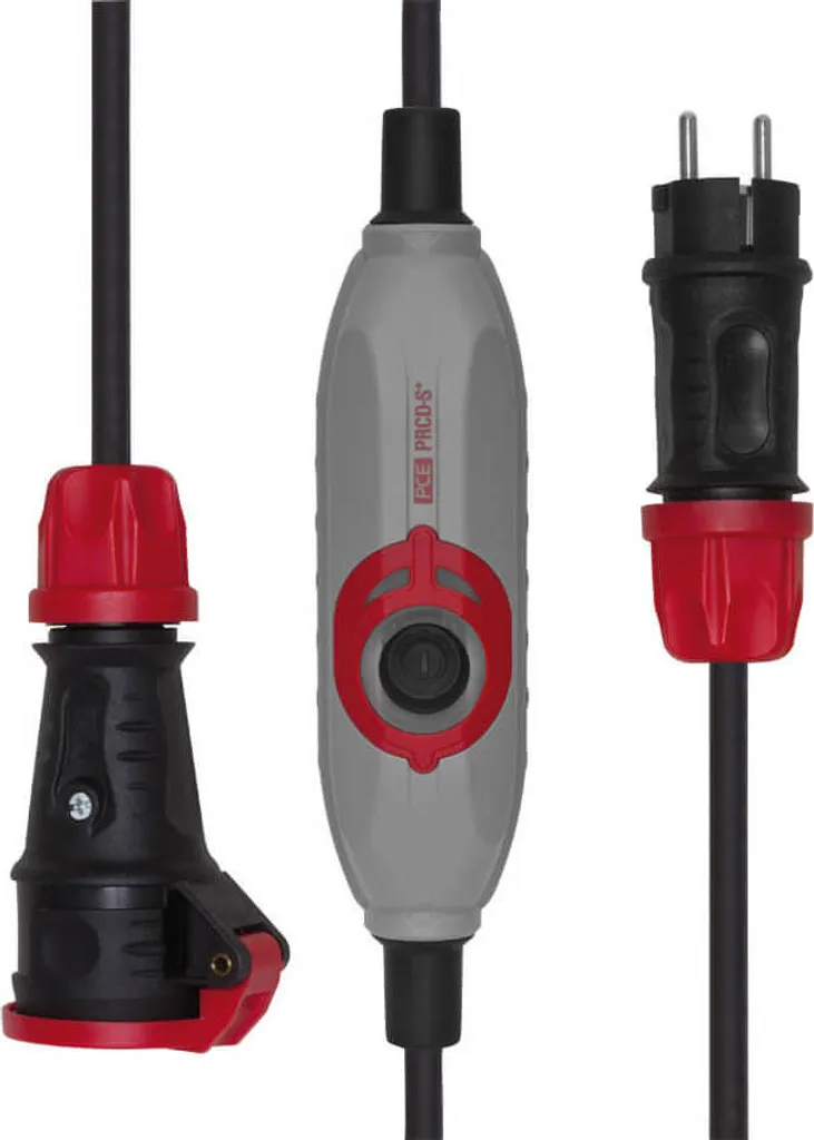 Câble de sécurité 3m PCE PRCD-S+ pour travaux extérieurs et chantiers
