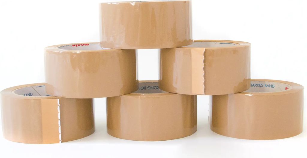 Packband Monta 315, 50mm breit, 66 Meter lang, braun, 12 Sets mit 72xRollen