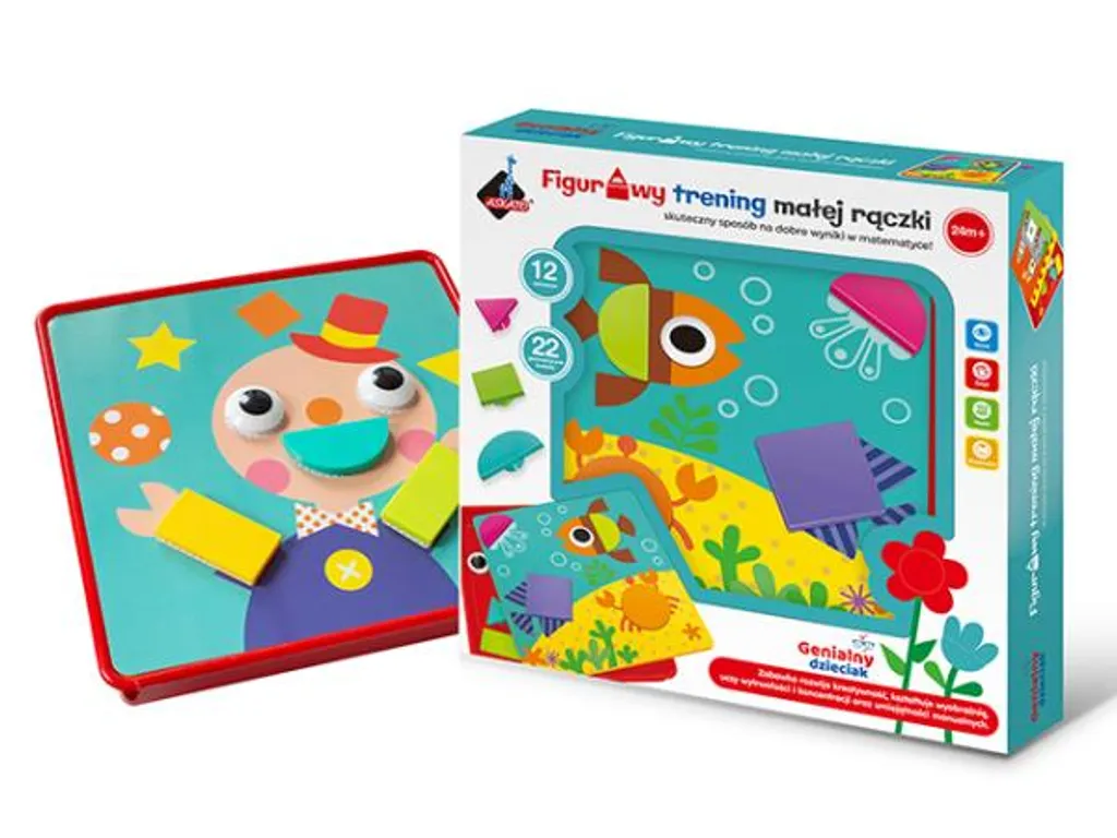 Jeu éducatif de symétrie en bois dans sa boîte de rangement 104782