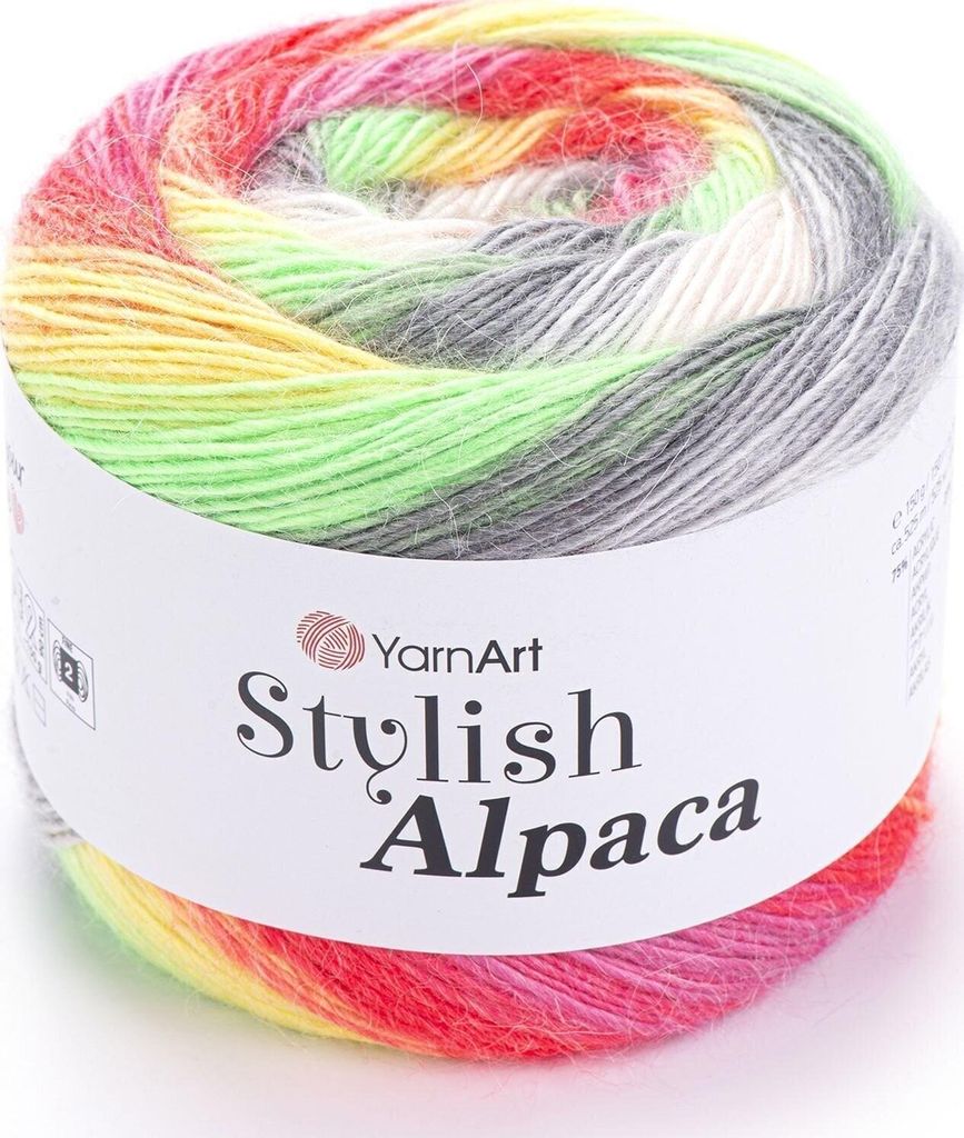 Yarnart fil d'alpaga mélangé, anti-boulochage, chaud & Image du produit 