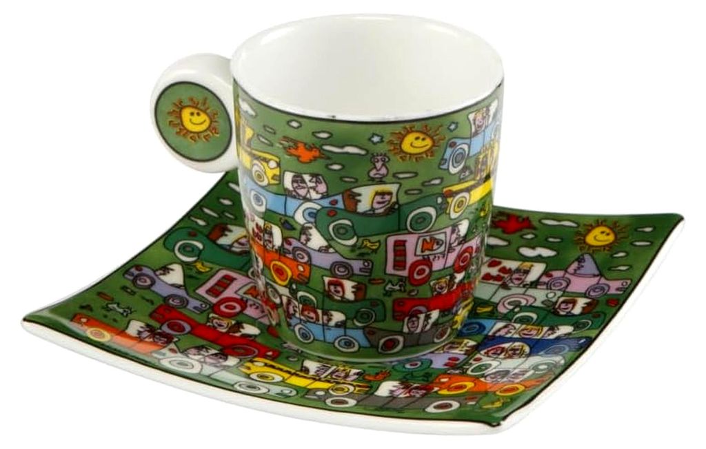 Espressotasse Crosstown Traffic von James Rizzi
