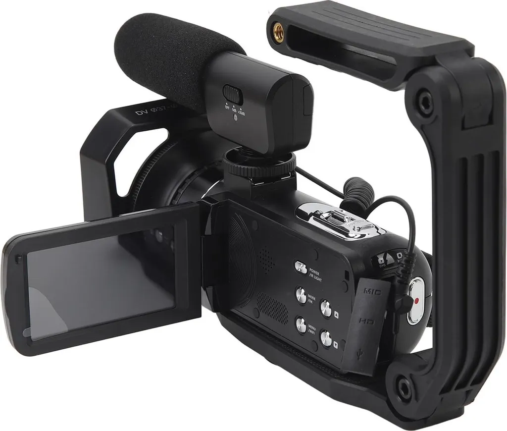Caméscope 4K anti-secousse avec vision nocturne pour vidéos parfaites