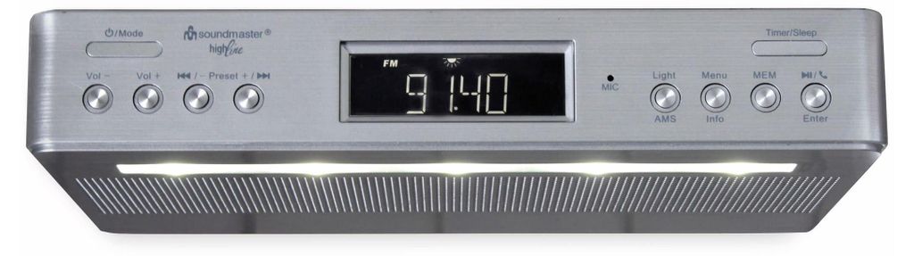 radio sottopensile da cucina Soundmaster - argento; Immagine del prodotto 