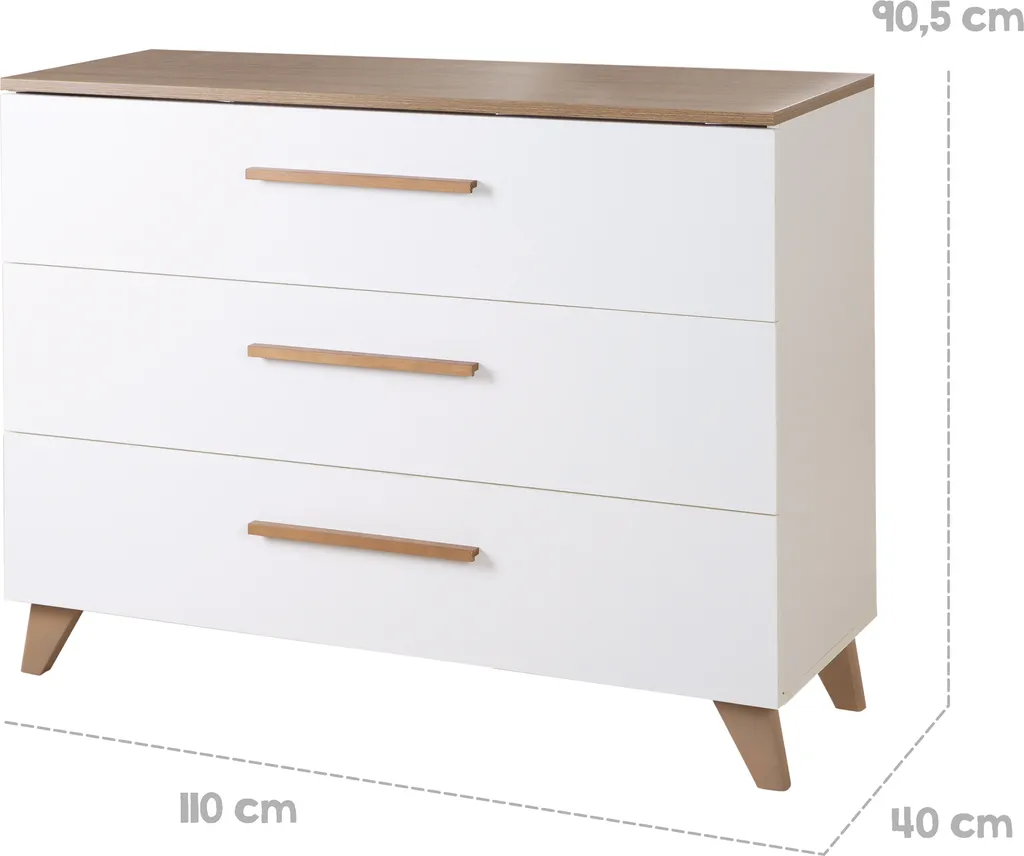 Commode à langer Ole roba : solution de rangement stable avec matelas - 5