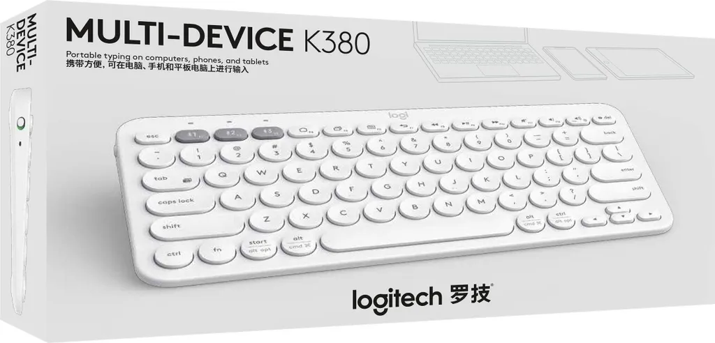 Clavier sans fil compact Logitech K380 pour Tablette, PC et Smartphone