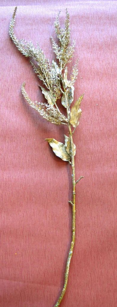 1 Dekozweig Kunstzweig, gold beglimmert ca. 120cm