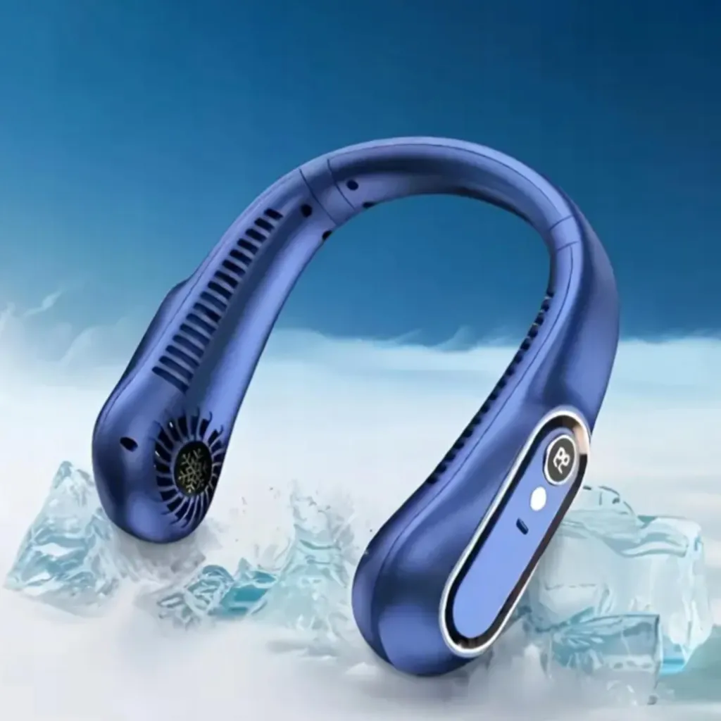 Climatiseur de cou rechargeable USB à 5 vitesses avec écran LED - 3