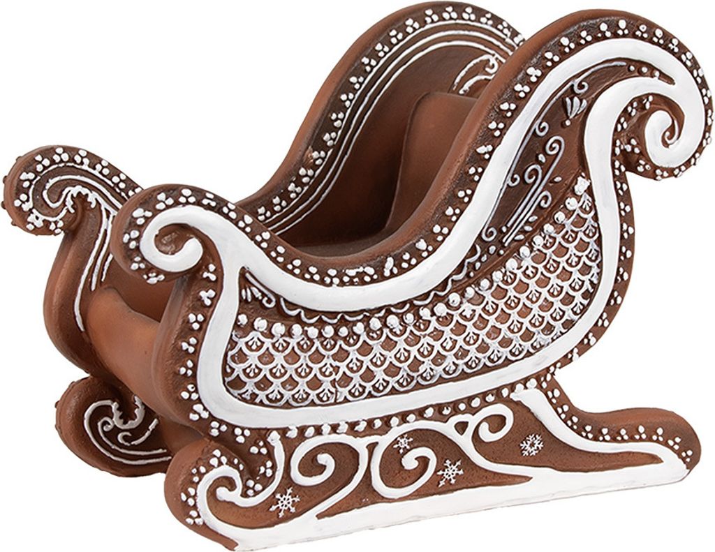 Clayre & Eef Weihnachtsdekorationsfigur Schlitten 20x12x15 Produktbild 
