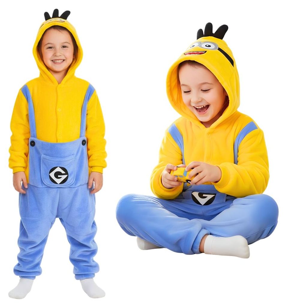 Onesie Kigurumi Pyjama Kostüm für Kinder Minions 104