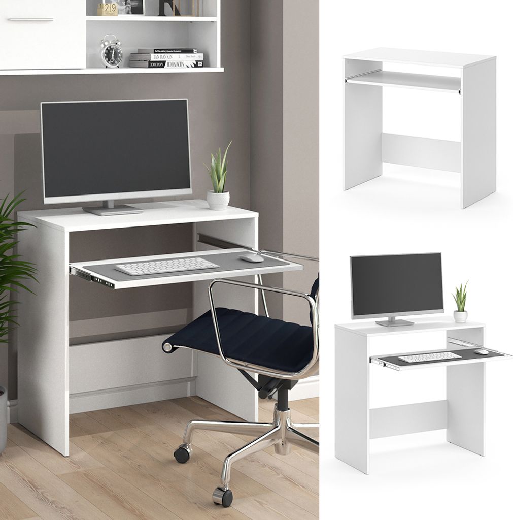 Vicco Schreibtisch Nils, 79 x 43 cm, Weiß Produktbild 2