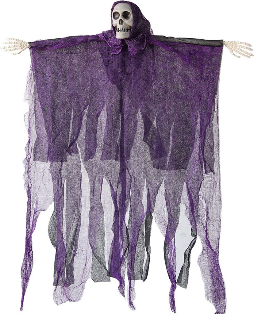 Halloween-Dekoration zum Aufhängen, Totenkopf, Geist, für den Außenbereich, gruselige Sensenmänner, gruseliges fliegendes Skelett, Geist für V...
