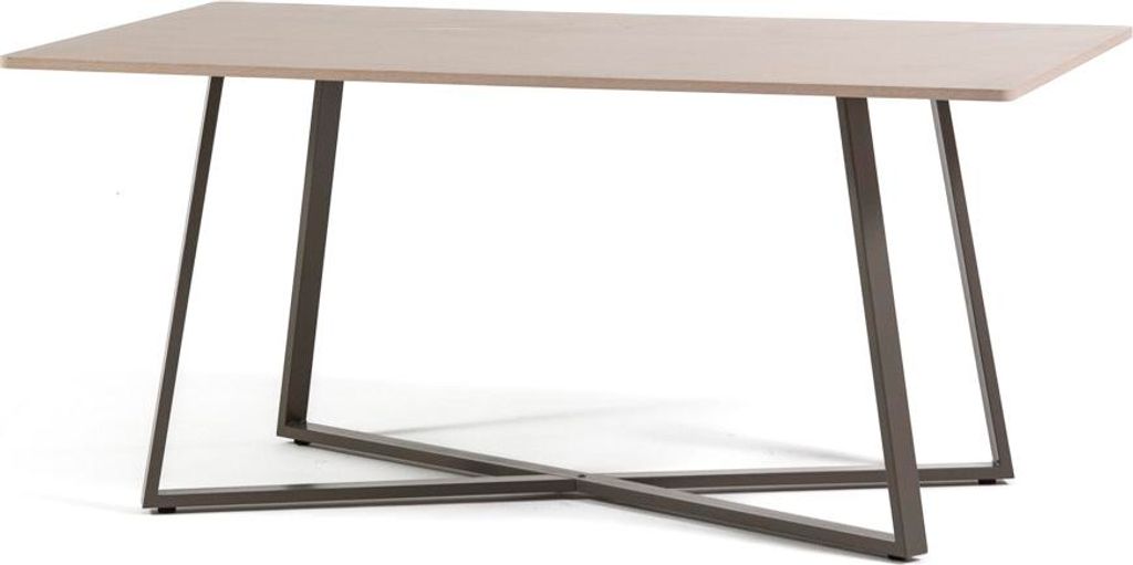 Rechteckiger Tisch 160×90 cm aus Melamin mit lackiertem Metallgestell – modernes, stabiles und elegantes Design für Küche, Esszimmer und Büro...
