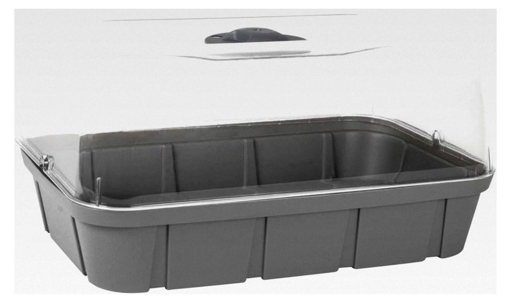 Mini-Gewächshaus 5,7 Liter – Größe M – 38 x 25,5 x 19 cm – Anthrazit