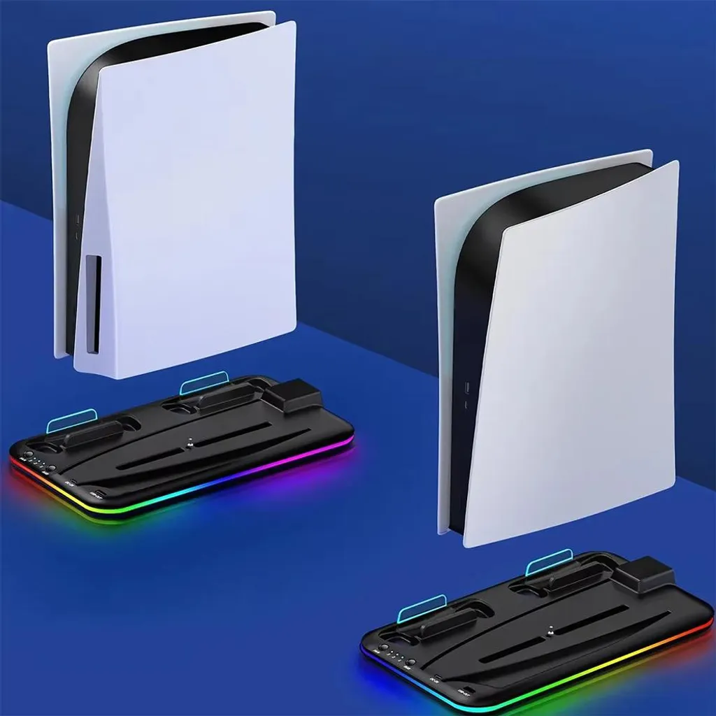 Support Vertical PS5 et PS5 Slim avec Double Station de Charge Noir - 9