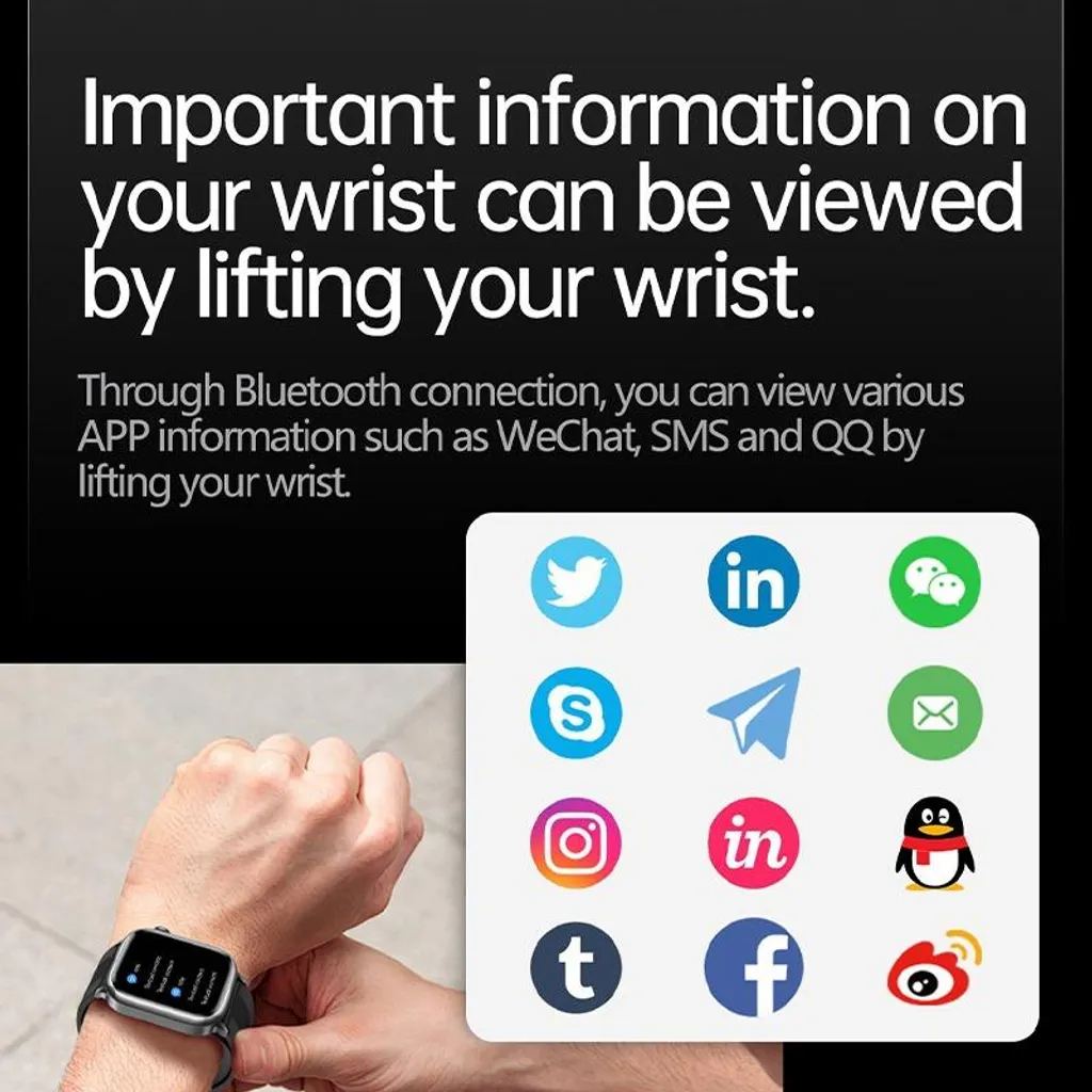 Montre Connectée Santé avec Mesure de Tension et ECG Écran AMOLED Noir - 12