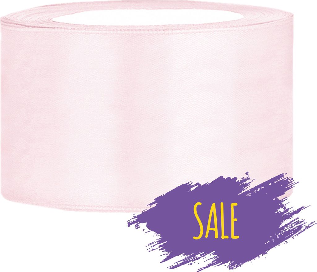 Nastro di raso rosa cipria L:38mm, L:25m Immagine del prodotto 