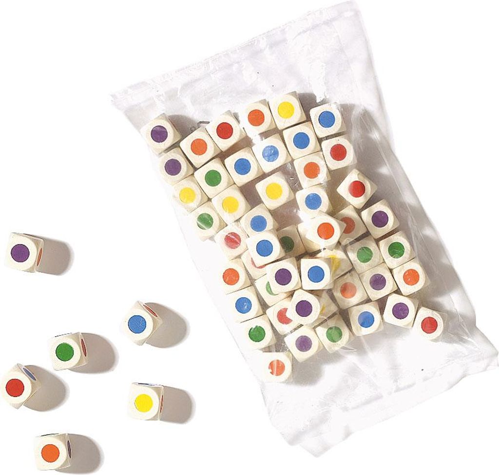 Philos Holz Würfel Set - Lernspielzeug 16 mm 50 Stück Produktbild 