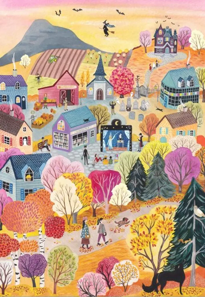 Puzzle 1000 pièces automne pour adulte et jeu de patience zen