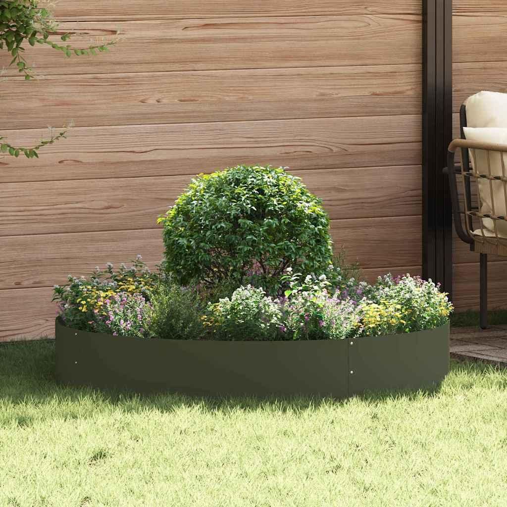 "SALE 2026"Gartenpflanzgefä/Pflanzenring Moderne - Pflanzkübel - Blumentopf 5 pcs Olive Grün 120x120x20cm DE789375 - Beete