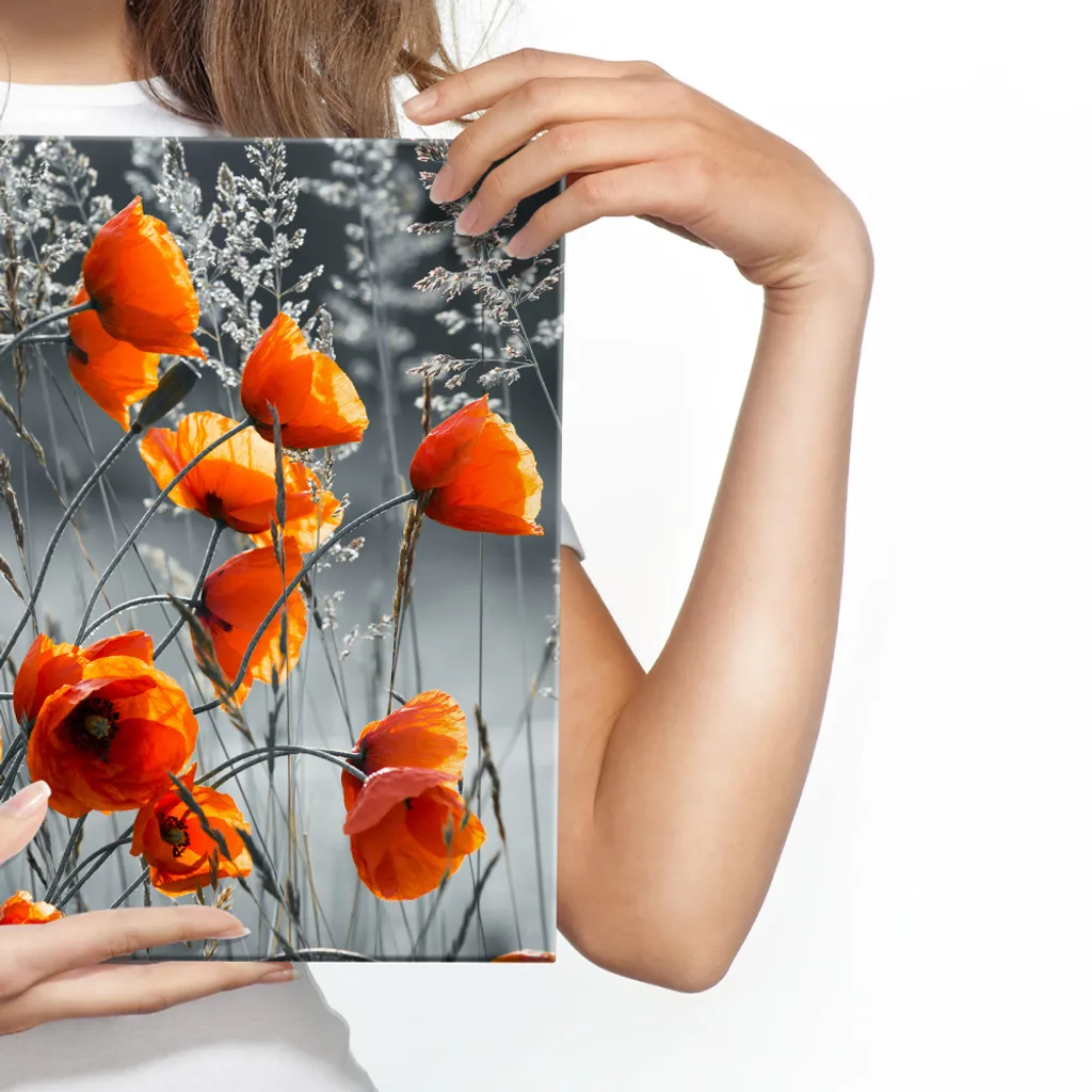 Favolosa tela PICTURES 120x80 cm XXL stampa d'arte natura fiori papaveri - 4