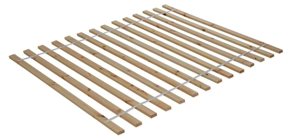 Rolllattenrost - Fichte-/Kieferlatten - 140 x 200 cm - mit Textilband