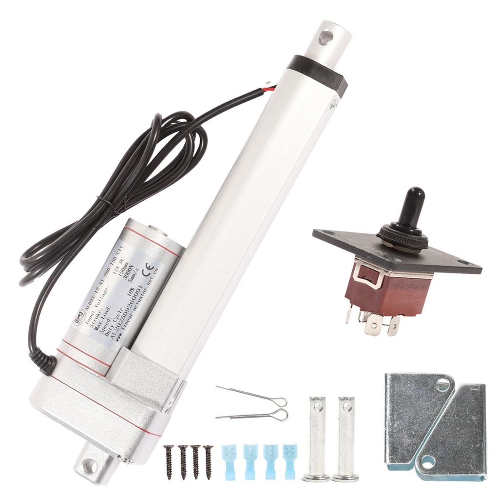 1500N Linearantrieb Linearmotor Linear Actuator Verstellantrieb Türöffner Linearmotor 12V DC 10mm/s (100mm) für Fensteröffner Sofas Pflegebetten
