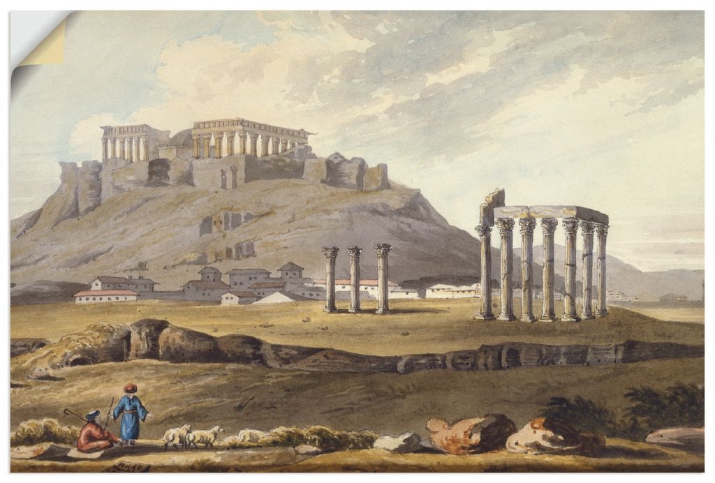 ARTland Wandbild, selbstklebend Der Tempel des olympischen Zeus Größe: 90x60 cm
