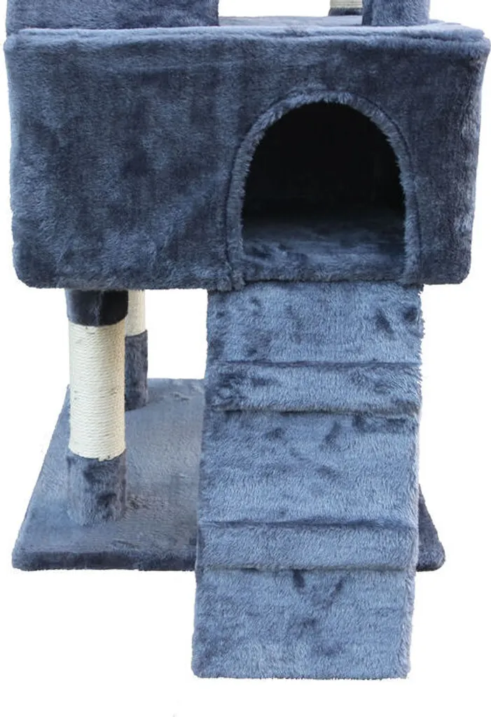 Petit arbre à chat design Gloria Nilo Gris avec poteau en sisal bio