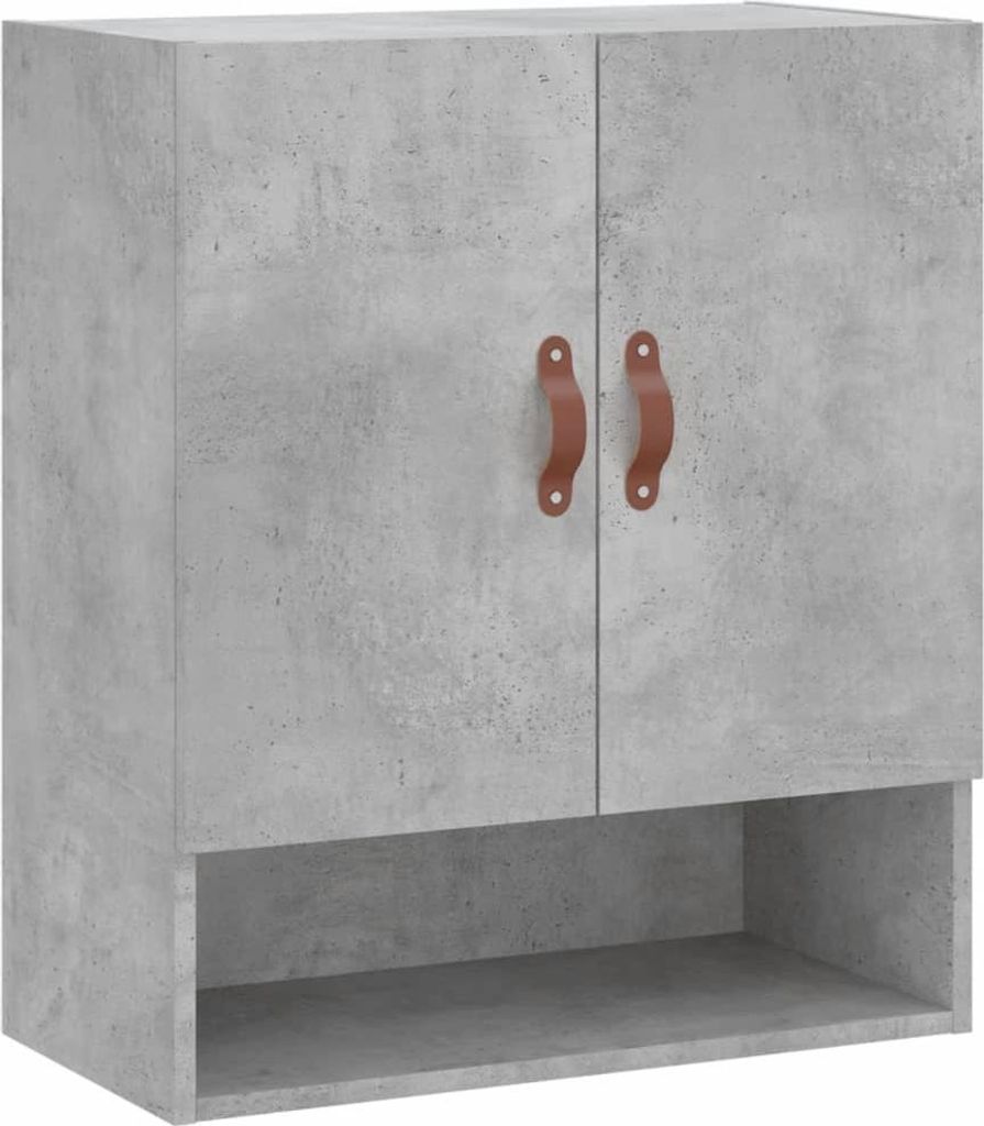 vidaXL Wandschrank Betongrau 60x31x70 cm Holzwerkstoff