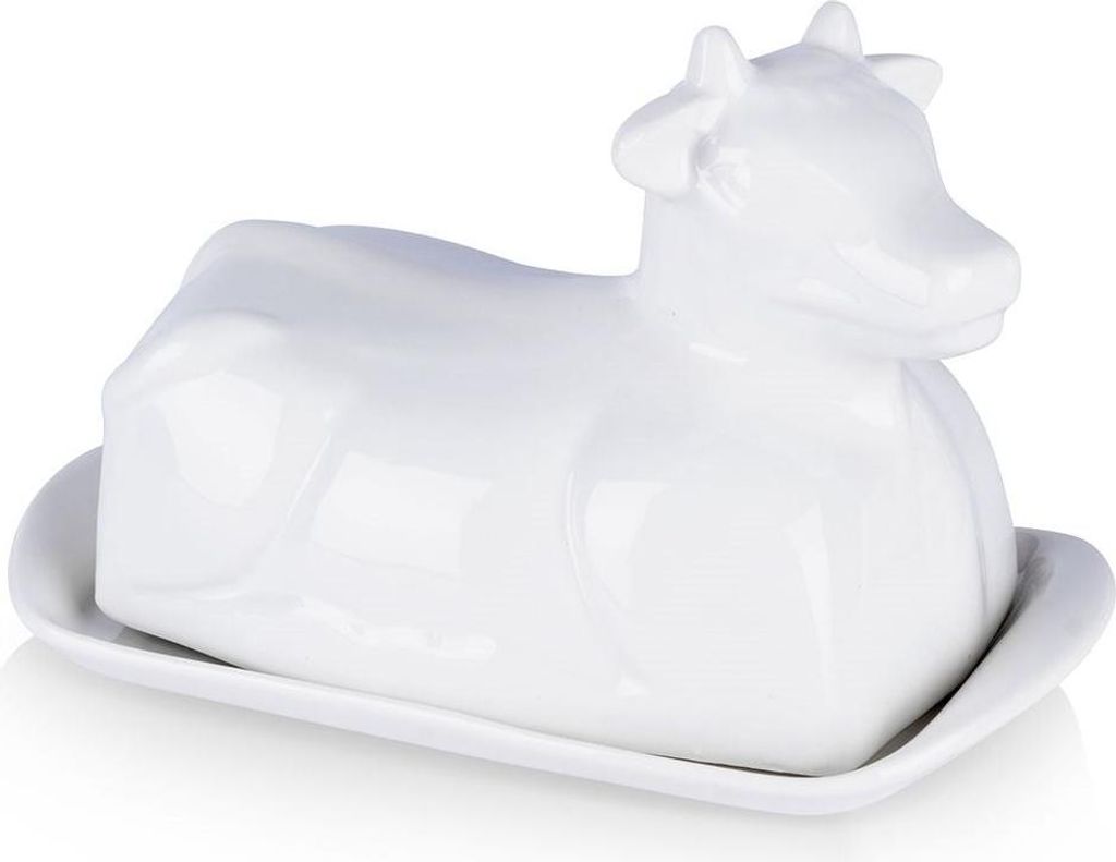 Porzellan Butterdose im Kuhdesign Produktbild 