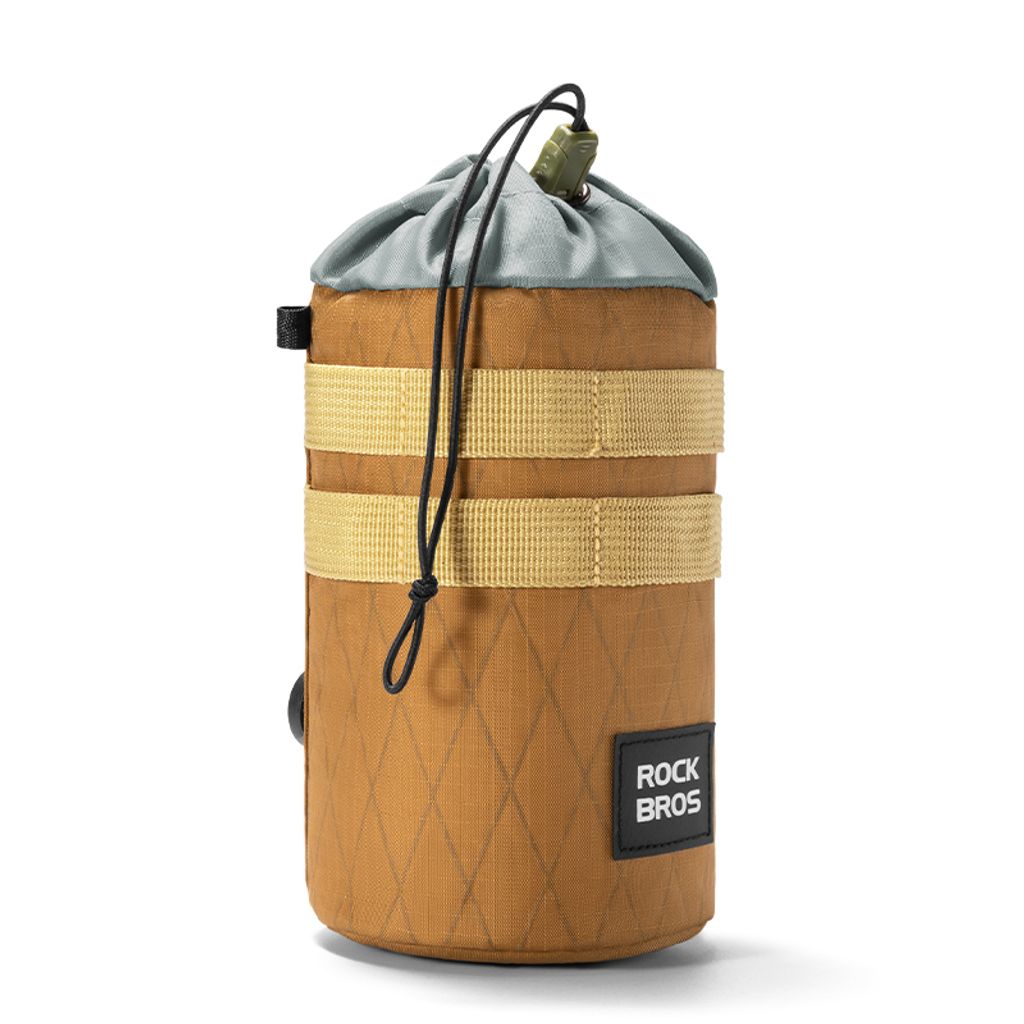 ROCKBROS Lenkertasche Fahrradtasche Flaschenhalter Trinkflasche 1,2L Kaki