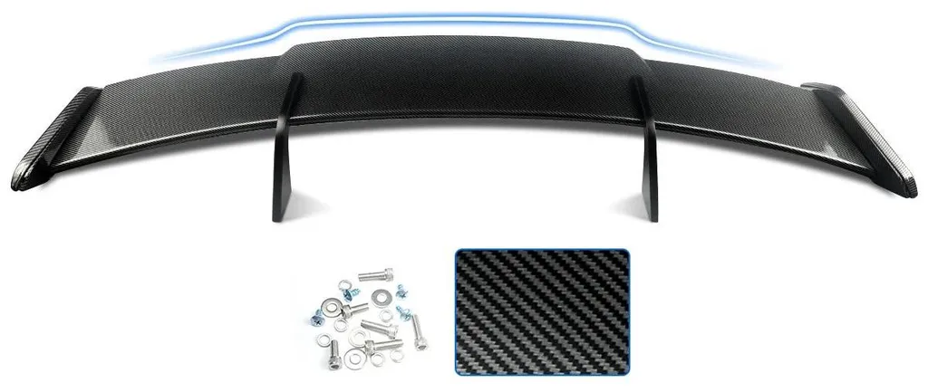 Aileron arrière ABS aspect carbone ultra léger pour voiture de sport