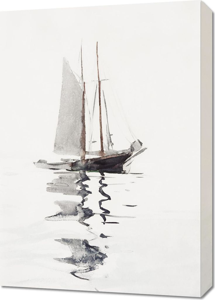 Bild 50x70cm Schoner, Winslow Homer Vintage für das Wohnzimmer