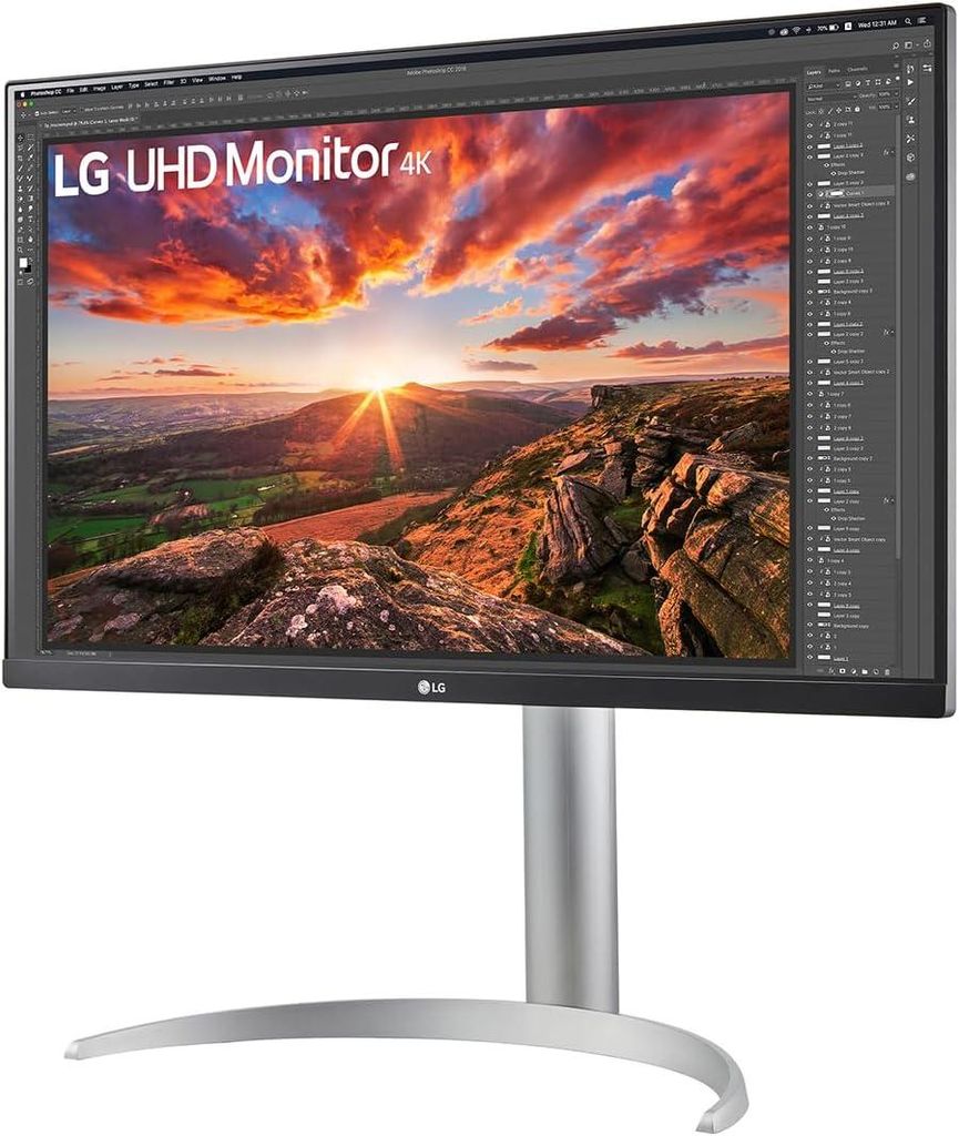 LG 27UP850K-W, 68,6 cm (27"), 3840 x 2160 Pixel, 4K Ultra HD, LED, 5 ms, Silber, Weiß