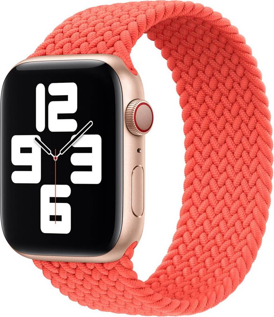 Apple Geflochtenes Solo Loop für das Watch | 44/45/46/49 mm - Größe 5 - Electric Orange
