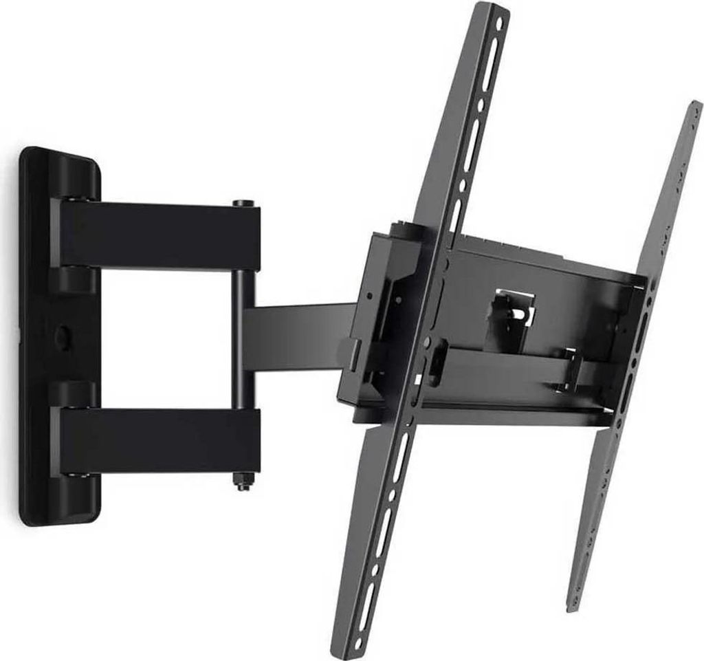 A black TV wall mount is shown against a white background.