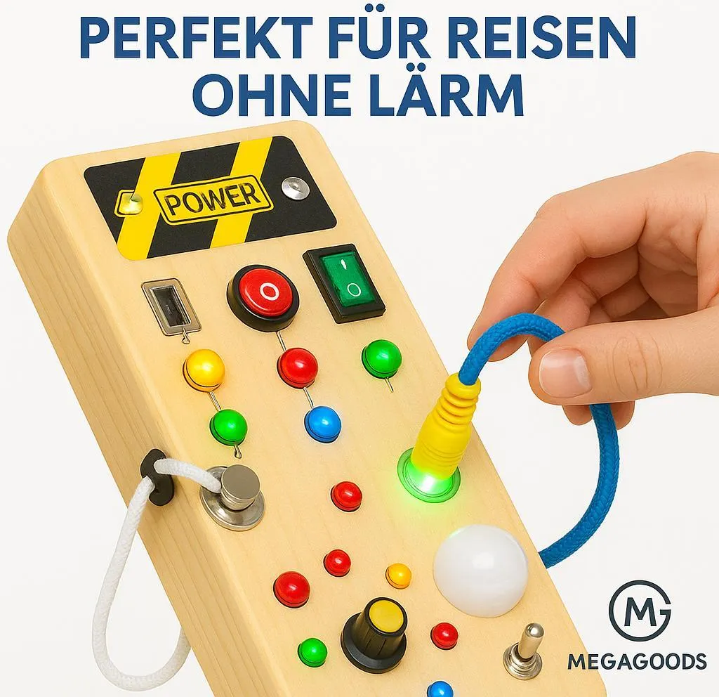 Montessori – Busy Board Éducatif Avec LED – Jouet D’Éveil Pour Enfant – 1 Pièce