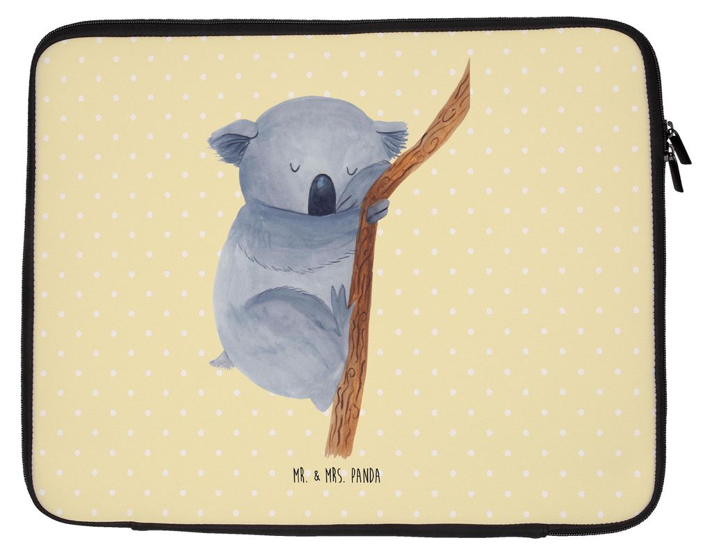Mr. & Mrs. Panda Laptop Tasche Koalabär 33 x 42 cm - Gelb Pastell - Geschenk, schlafen, Traum, Träumen, Schlafzimmer, Notebooktasche, Koala, Case...