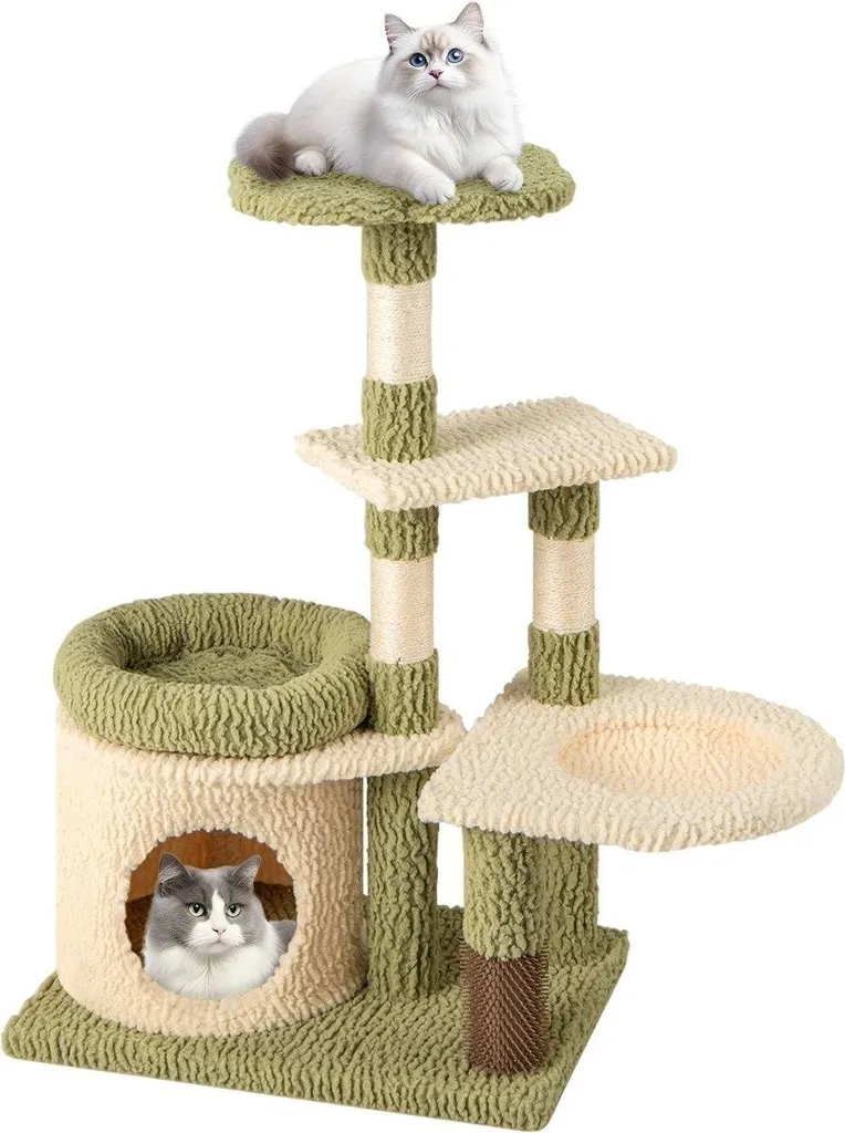 Arbre à chat stable en sisal naturel, hamac confort et plateformes