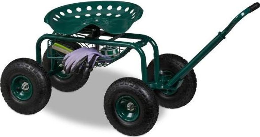 Mobiler Gartensitz mit Stauraum