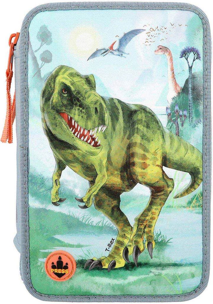 Dino World 3-Fach Federtasche LED T-Rex inkl. Stifte Produktbild 