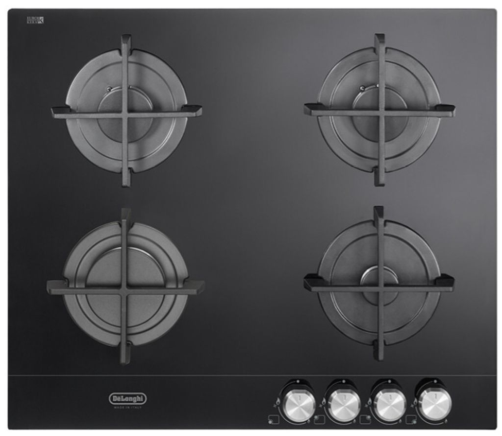 De Longhi SLF 4R60 LN2 Einbaukochfeld 60 cm Gas 4 Brenner schwarz