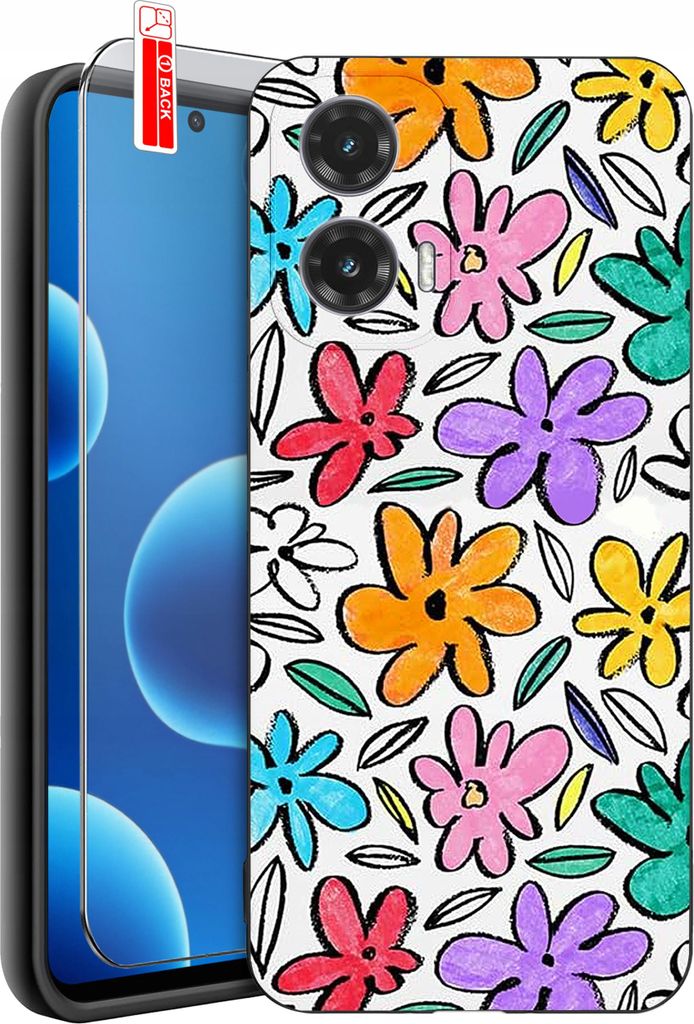 Hülle für Motorola Moto G45 5G | Designs | Mattes Silikon-Case + 9H-Glas