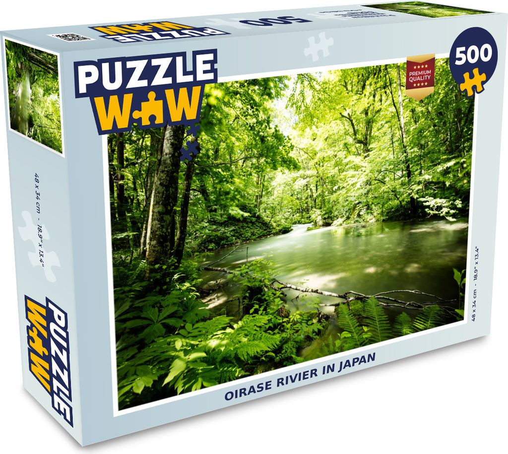 MuchoWow Puzzle 500 Teile Fluss Oirase in Japan - 500 Teile - Kinder - Selberbauen - Puzzlespiele