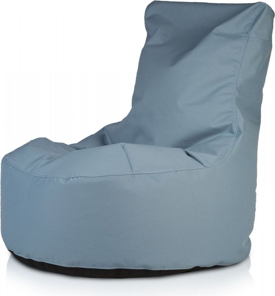 Ecopuf, Pouf Outdoor Seat L Sessel L, Farbe: Grau Blau