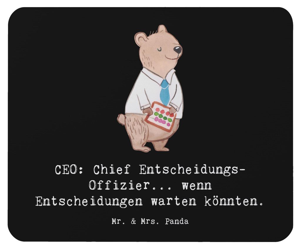 Mr. & Mrs. Panda Mouse Pad CEO Entscheidungen - Schwarz - Produktbild 