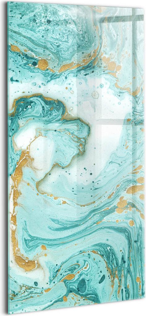 Designer Glasbild - Wandbild - Glas Bild - 70x140 cm - Dekorative Marmorstruktur