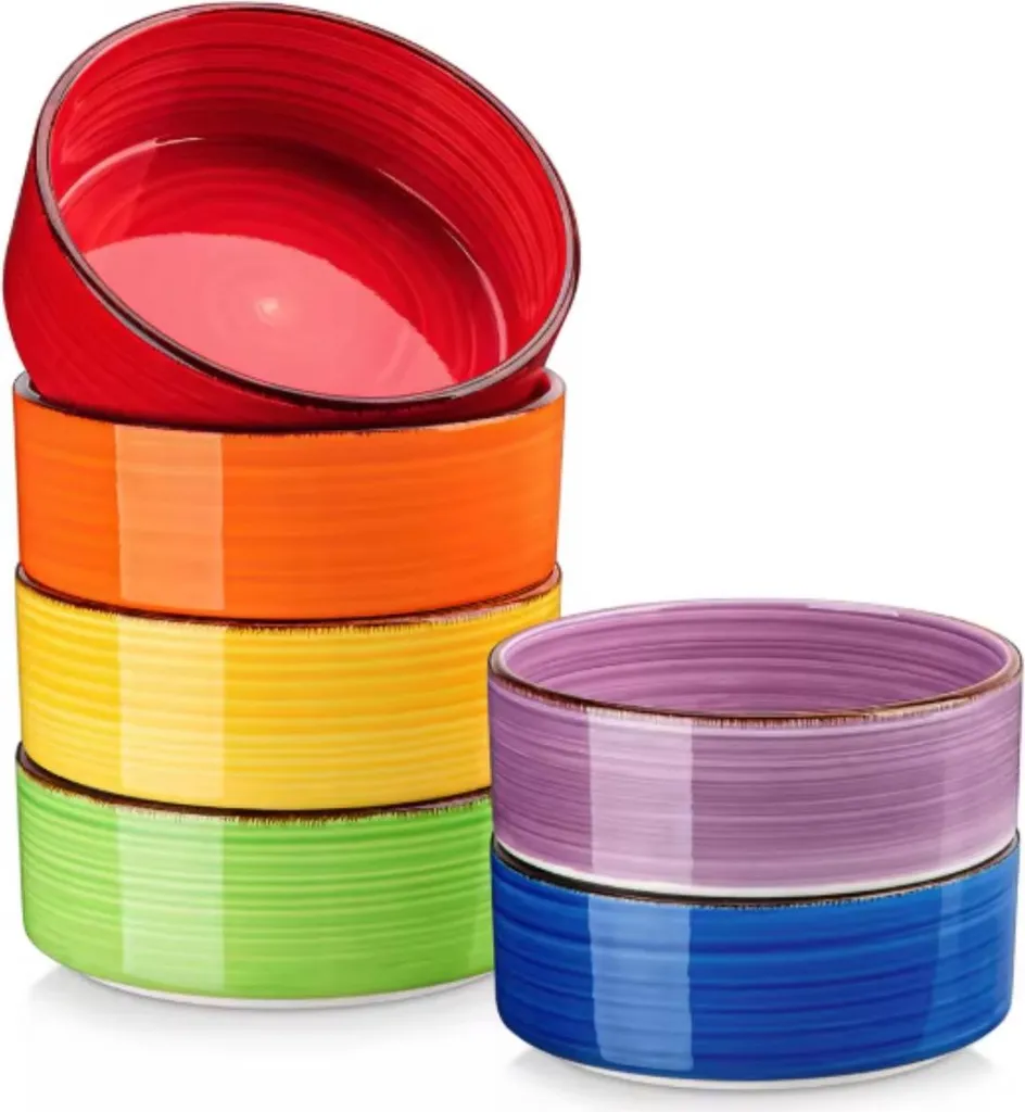 Servizio Piatti Lorentino in Ceramica - 6 Pezzi Multicolore da Portata